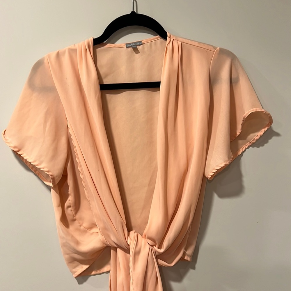 Charlotte Russe Tie front crop